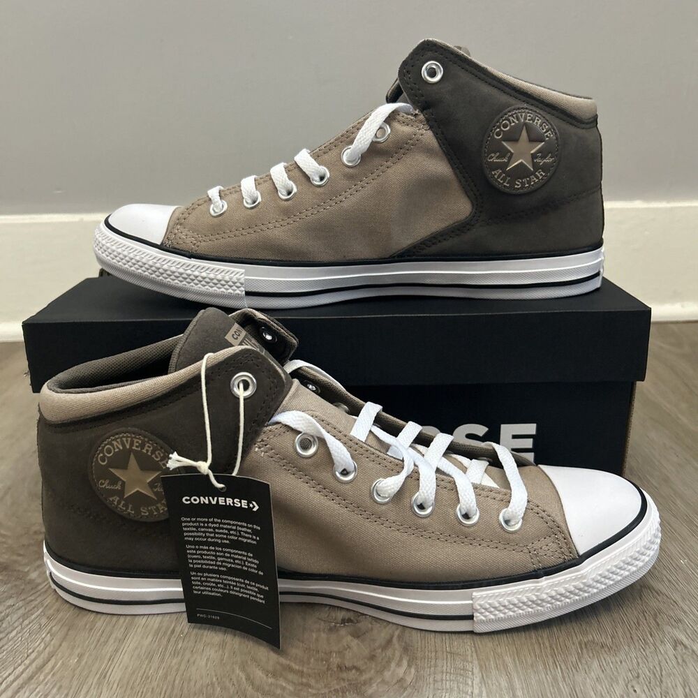 Converse CTAS High Street Mid Mens 11.5 Shoes Brown Cargo Truffle Sneaker A11651
